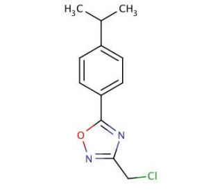 3-(chloromethyl)-5-(4-isopropylphenyl)-1,2,4-oxadiazole - chemical structure image