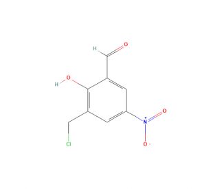 3-Chloromethyl-5-nitrosalicylaldehyde (CAS 16644-30-7) - chemical structure image