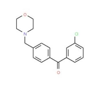 (3-Chlorophenyl)(4-morpholin-4-ylmethylphenyl)methanone (CAS 898769-94-3) - chemical structure image