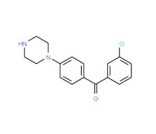 (3-Chlorophenyl)(4-piperazin-1-ylphenyl)methanone - chemical structure image