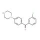 (3-Chlorophenyl)(4-piperazin-1-ylphenyl)methanone - chemical structure image