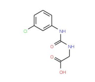 ({[(3-chlorophenyl)amino]carbonyl}amino)acetic acid - chemical structure image