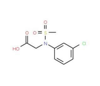 [(3-chlorophenyl)(methylsulfonyl)amino]acetic acid - chemical structure image