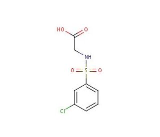 {[(3-chlorophenyl)sulfonyl]amino}acetic acid (CAS 565198-64-3) - chemical structure image