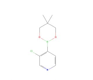3-Chloropyridine-4-boronic acid, neopentyl glycol ester (CAS 915070-52-9) - chemical structure image