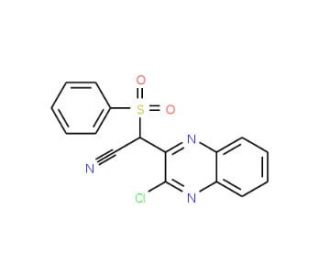 (3-chloroquinoxalin-2-yl)(phenylsulfonyl)acetonitrile (CAS 121512-58-1) - chemical structure image