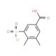 3-Chlorosulfonyl-4,5-dimethyl-benzoic acid (CAS 151104-64-2) - chemical structure image