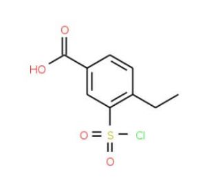 3-(chlorosulfonyl)-4-ethylbenzoic acid - chemical structure image