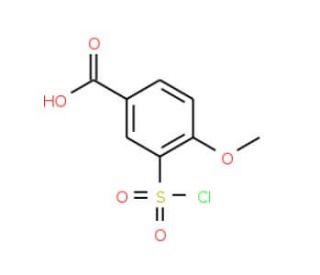 3-(chlorosulfonyl)-4-methoxybenzoic acid (CAS 50803-29-7) - chemical structure image
