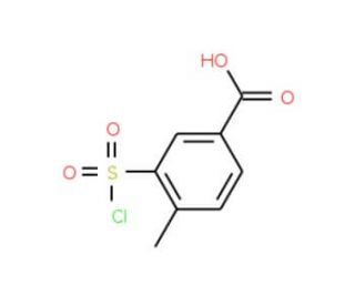 3-Chlorosulfonyl-4-methyl-benzoic acid (CAS 2548-29-0) - chemical structure image