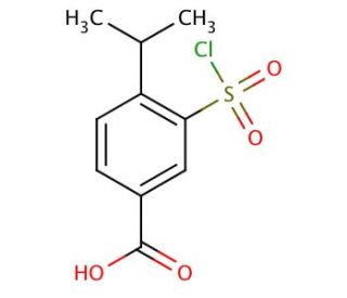 3-(chlorosulfonyl)-4-(propan-2-yl)benzoic acid (CAS 59815-29-1) - chemical structure image
