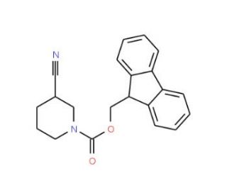 3-Cyano-1-N-Fmoc-piperidine (CAS 886362-86-3) - chemical structure image