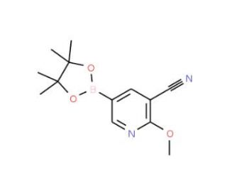 3-Cyano-2-methoxypyridine-5-boronic acid, pinacol ester (CAS 1073354-05-8) - chemical structure image