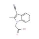 (3-Cyano-2-methyl-indol-1-yl)-acetic acid (CAS 531544-17-9) - chemical structure image