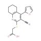 {[3-cyano-4-(2-furyl)-5,6,7,8-tetrahydroquinolin-2-yl]thio}acetic acid (CAS 94640-13-8) - chemical structure image