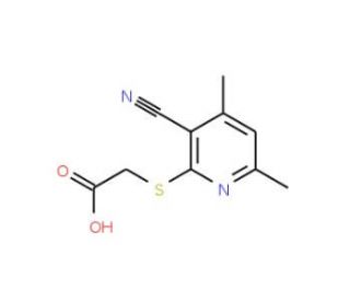 [(3-cyano-4,6-dimethylpyridin-2-yl)thio]acetic acid - chemical structure image