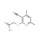 [(3-cyano-4,6-dimethylpyridin-2-yl)thio]acetic acid - chemical structure image
