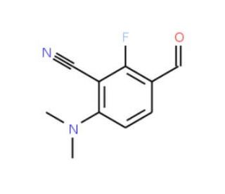 3-Cyano-4-dimethylamino-2-fluorobenzaldehyde (CAS 148901-53-5) - chemical structure image