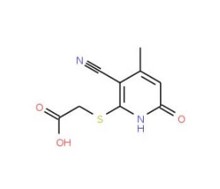 [(3-cyano-4-methyl-6-oxo-1,6-dihydropyridin-2-yl)thio]acetic acid (CAS 134616-73-2) - chemical structure image