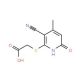 [(3-cyano-4-methyl-6-oxo-1,6-dihydropyridin-2-yl)thio]acetic acid (CAS 134616-73-2) - chemical structure image