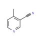 3-Cyano-4-methylpyridine (CAS 5444-01-9) - chemical structure image