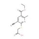 {[3-cyano-5-(ethoxycarbonyl)-6-methylpyridin-2-yl]thio}acetic acid - chemical structure image