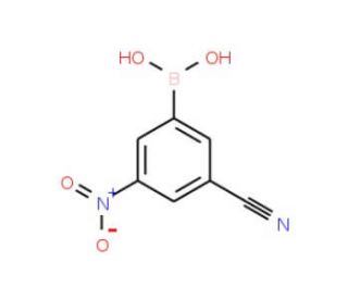 3-Cyano-5-nitrophenylboronic acid (CAS 913835-33-3) - chemical structure image