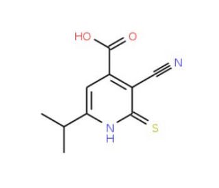 3-cyano-6-isopropyl-2-mercaptoisonicotinic acid - chemical structure image