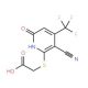 {[3-cyano-6-oxo-4-(trifluoromethyl)-1,6-dihydropyridin-2-yl]thio}acetic acid - chemical structure image