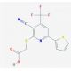 {[3-cyano-6-thien-2-yl-4-(trifluoromethyl)pyridin-2-yl]thio}acetic acid (CAS 330645-53-9) - chemical structure image