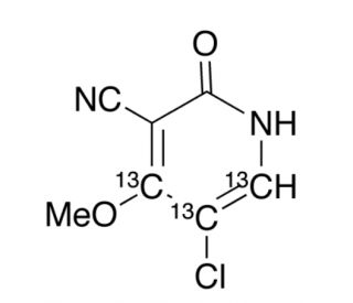 3-Cyano Gimeracil-13C3 Methyl Ether (CAS 1391054-70-8) - chemical structure image