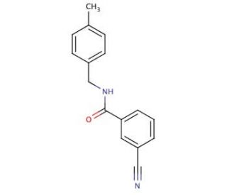 3-cyano-N-(4-methylbenzyl)benzamide - chemical structure image