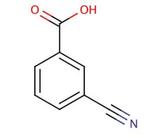3-Cyanobenzoic acid (CAS 1877-72-1) - chemical structure image