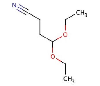 3-Cyanopropionaldehyde diethyl acetal (CAS 18381-45-8) - chemical structure image