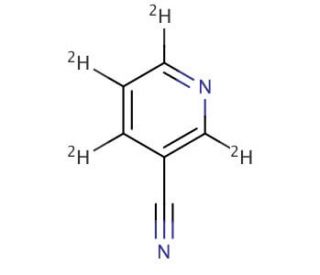 3-Cyanopyridine-2,4,5,6-d4 (CAS 1020719-32-7) - chemical structure image