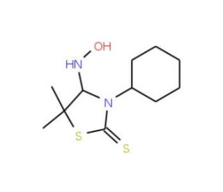 3-Cyclohexyl-4-(hydroxyamino)-5,5-dimethyl-1,3-thiazolidine-2-thione - chemical structure image