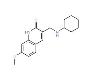 3-Cyclohexylaminomethyl-7-methoxy-1H-quinolin-2-one - chemical structure image