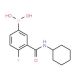 3-(Cyclohexylcarbamoyl)-4-fluorophenylboronic acid (CAS 874219-24-6) - chemical structure image