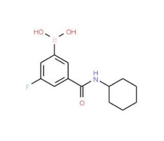 3-(Cyclohexylcarbamoyl)-5-fluorophenylboronic acid (CAS 874219-42-8) - chemical structure image