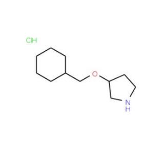 3-(Cyclohexylmethoxy)pyrrolidine hydrochloride - chemical structure image