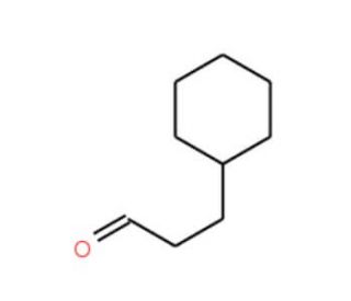 3-Cyclohexylpropanal (CAS 4361-28-8) - chemical structure image