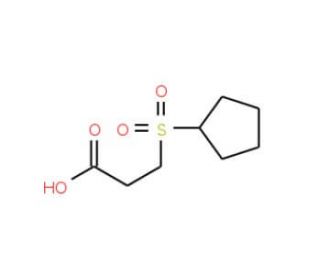3-(cyclopentanesulfonyl)propanoic acid - chemical structure image