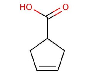 3-Cyclopentenecarboxylic acid (CAS 7686-77-3) - chemical structure image