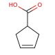 3-Cyclopentenecarboxylic acid (CAS 7686-77-3) - chemical structure image