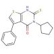 3-cyclopentyl-2-mercapto-5-phenylthieno[2,3-d]pyrimidin-4(3H)-one - chemical structure image