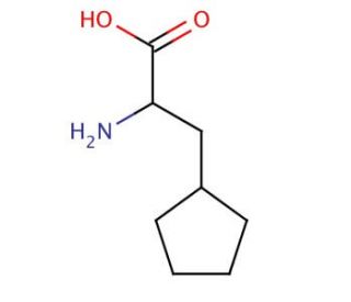 3-Cyclopentyl-DL-alanine (CAS 96539-87-6) - chemical structure image