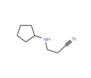 3-(Cyclopentylamino)propionitrile (CAS 1074-63-1) - chemical structure image