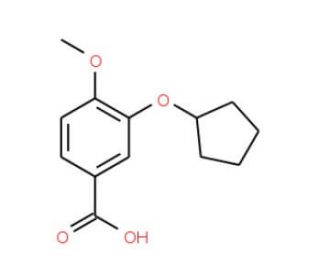 3-Cyclopentyloxy-4-methoxybenzoic acid (CAS 144036-17-9) - chemical structure image