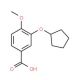 3-Cyclopentyloxy-4-methoxybenzoic acid (CAS 144036-17-9) - chemical structure image