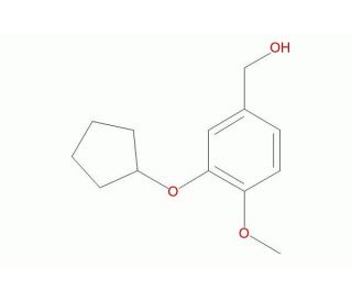 3-Cyclopentyloxy-4-methoxybenzyl alcohol (CAS 133332-49-7) - chemical structure image
